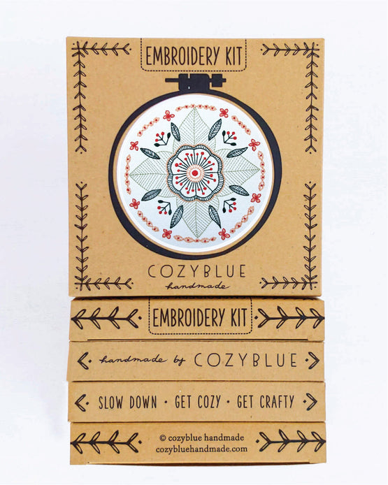 floral mandala embroidery kit