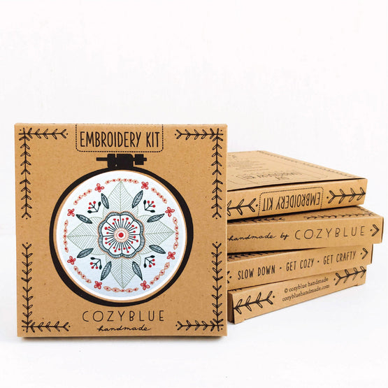 floral mandala embroidery kit