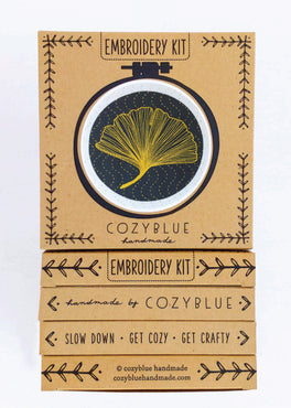 ginkgo embroidery kit