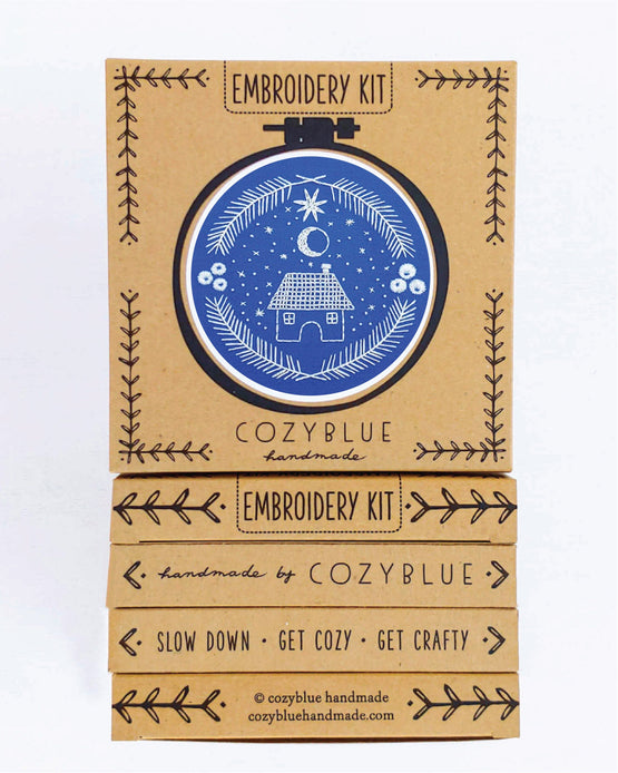 holiday home embroidery kit