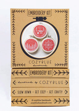 holiday ornaments embroidery kit