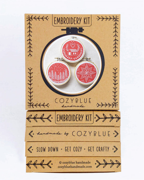 holiday ornaments embroidery kit