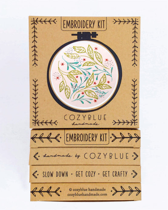 leaf dance embroidery kit