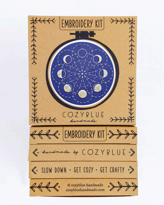 lunar blossom embroidery kit