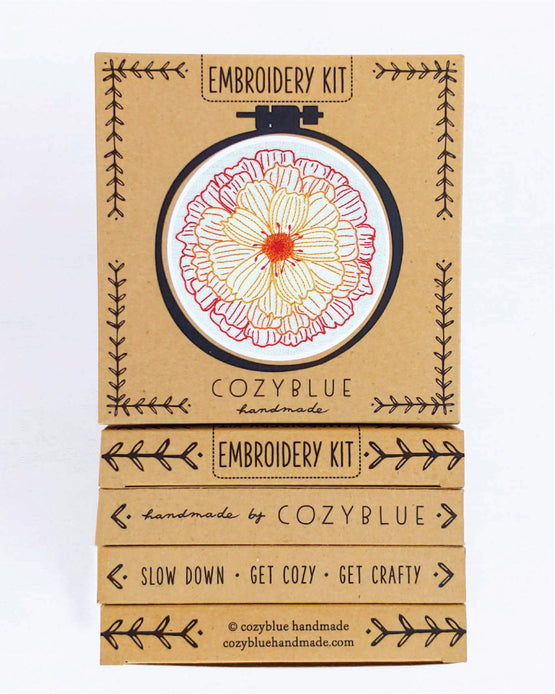 merry gold embroidery kit