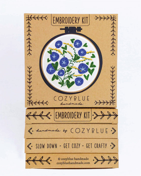 morning glory embroidery kit