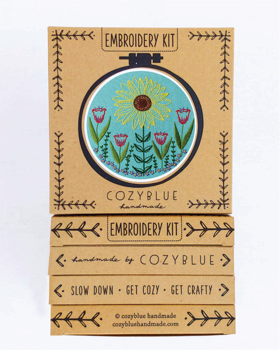 summer garden embroidery kit