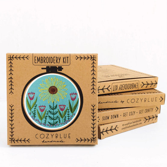 summer garden embroidery kit