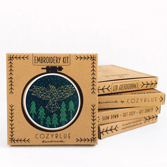 the crow embroidery kit