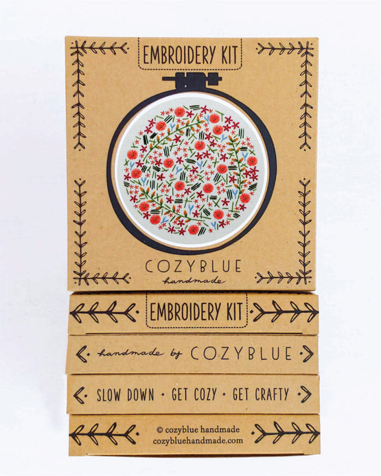 wildflower meadow embroidery kit