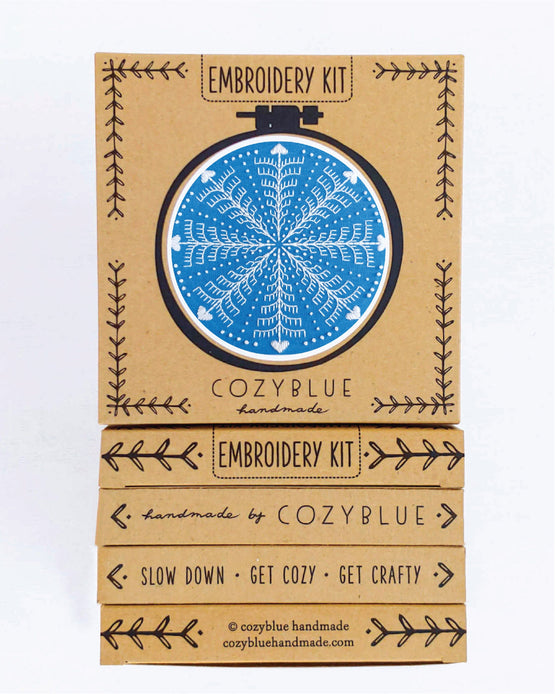 winter snowflake embroidery kit