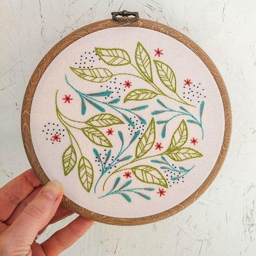 leaf dance embroidery kit