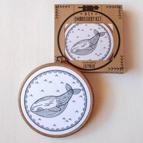 whale of a time embroidery kit
