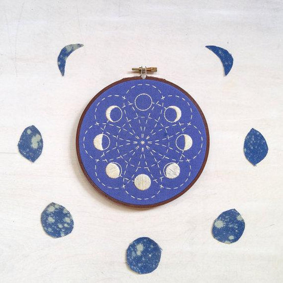 lunar blossom embroidery kit