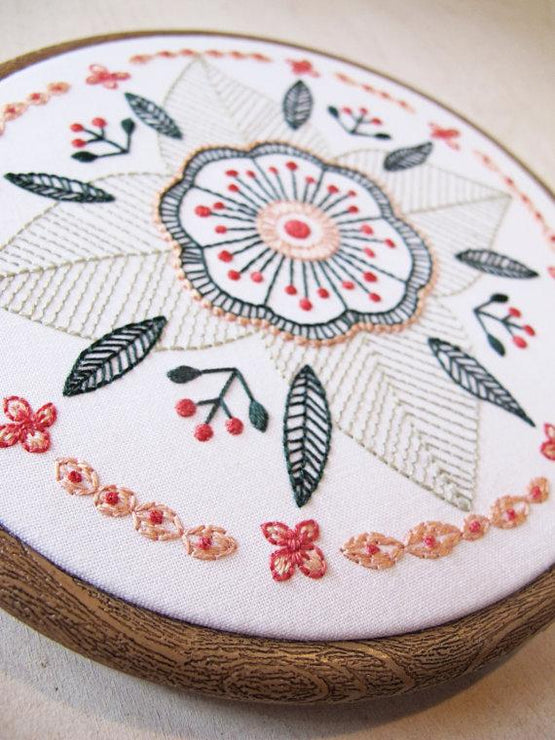 floral mandala embroidery kit