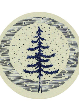moonlight pine pre-printed fabric embroidery pattern