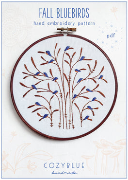 fall bluebirds PDF pattern