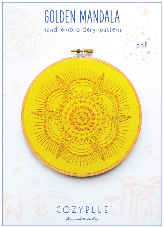 golden mandala PDF pattern