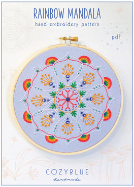 rainbow mandala PDF pattern