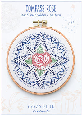 compass rose PDF pattern