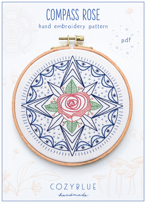compass rose PDF pattern