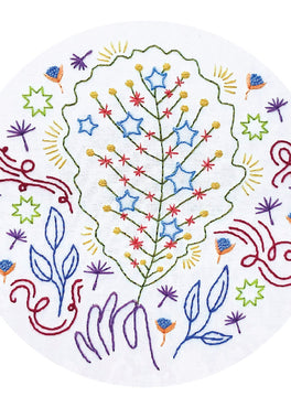 autumn wind pre-printed fabric embroidery pattern