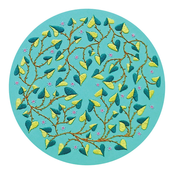 everbloom pre-printed fabric embroidery pattern