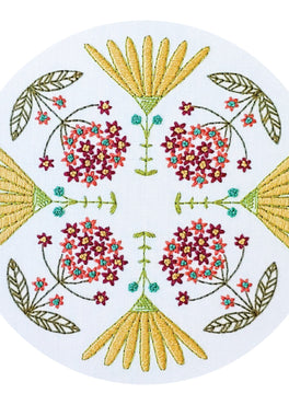 radiate pre-printed fabric embroidery pattern