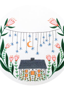 golden slumbers pre-printed fabric embroidery pattern
