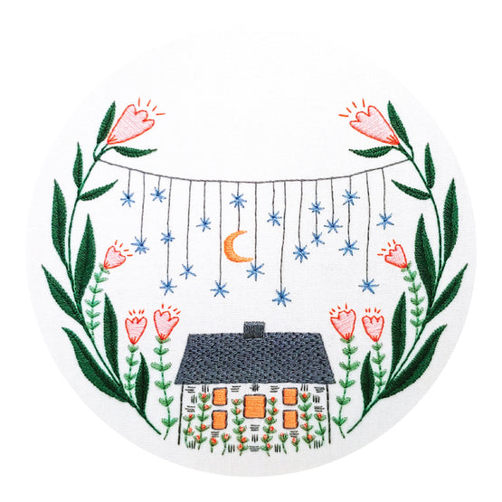 golden slumbers pre-printed fabric embroidery pattern
