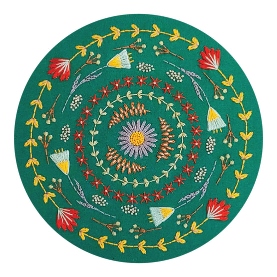 greenery pre-printed fabric embroidery pattern