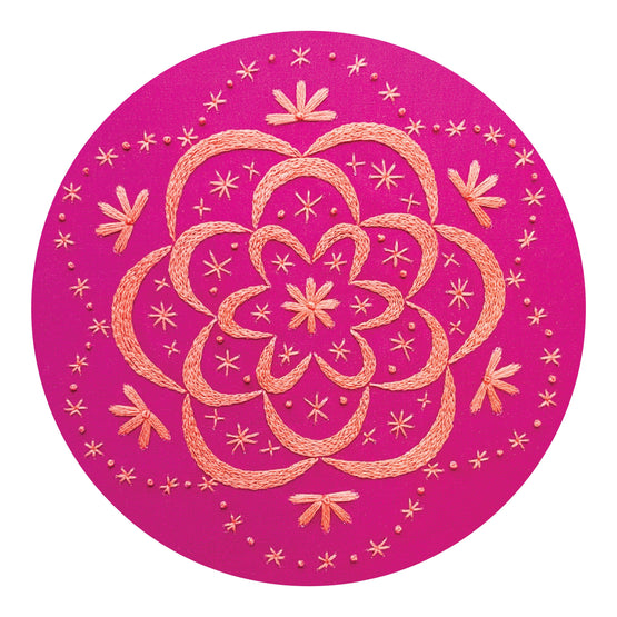 starburst pre-printed fabric embroidery pattern