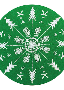 evergreen pre-printed fabric embroidery pattern