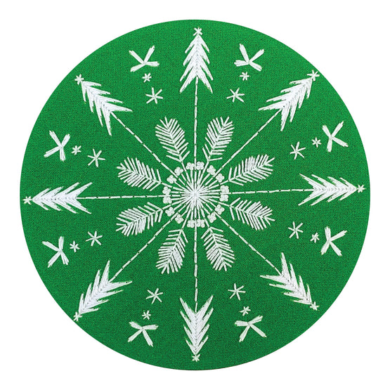evergreen pre-printed fabric embroidery pattern