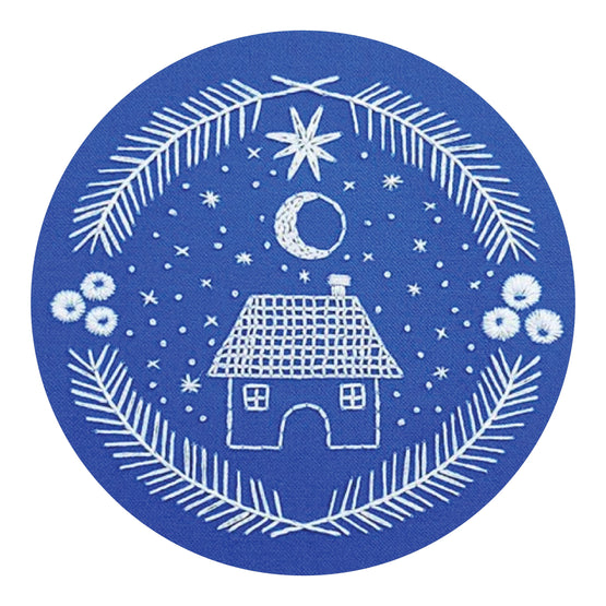 holiday home pre-printed fabric embroidery pattern