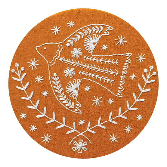 wintersong pre-printed fabric embroidery pattern