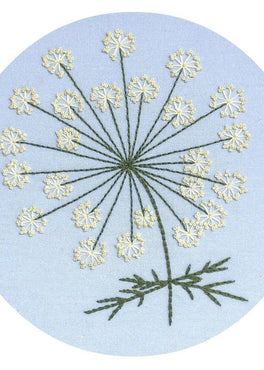 queen anne's lace pre-printed fabric embroidery pattern
