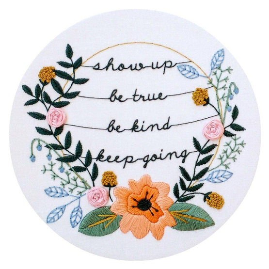 show up pre-printed fabric embroidery pattern