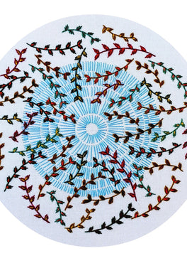 sky song pre-printed fabric embroidery pattern