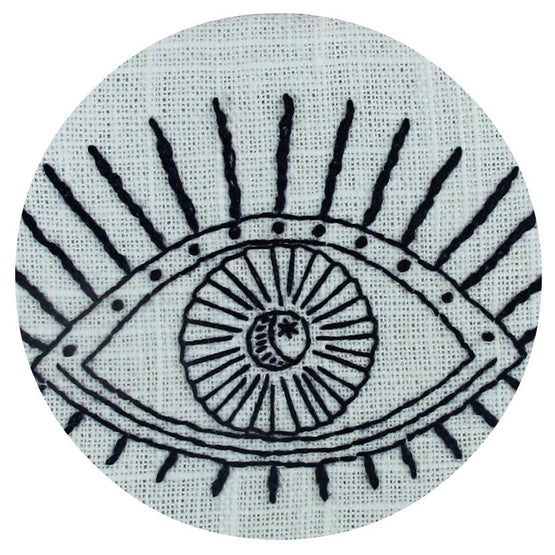 starry eyed pre-printed fabric embroidery pattern
