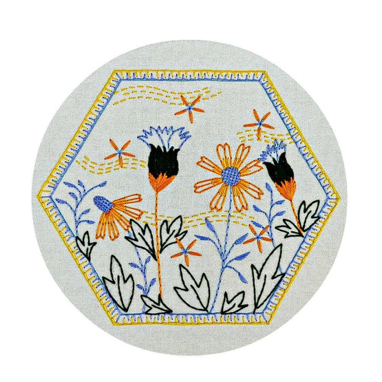 summer breeze pre-printed fabric embroidery pattern