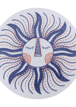 sun king pre-printed fabric embroidery pattern