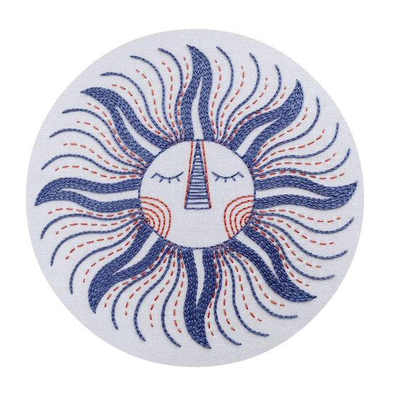 sun king pre-printed fabric embroidery pattern