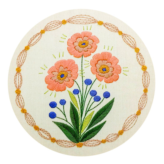 true bloom pre-printed fabric embroidery pattern