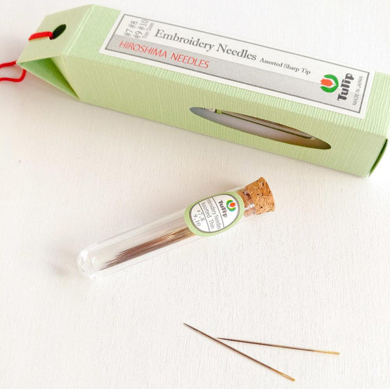 tulip embroidery needles – assorted thin sizes