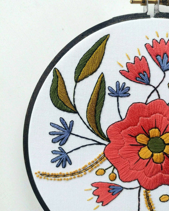 april flowers embroidery kit