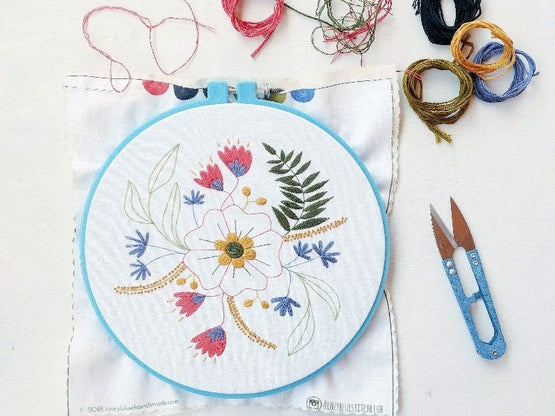 april flowers embroidery kit