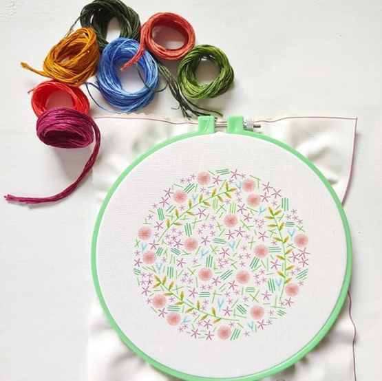 wildflower meadow embroidery kit