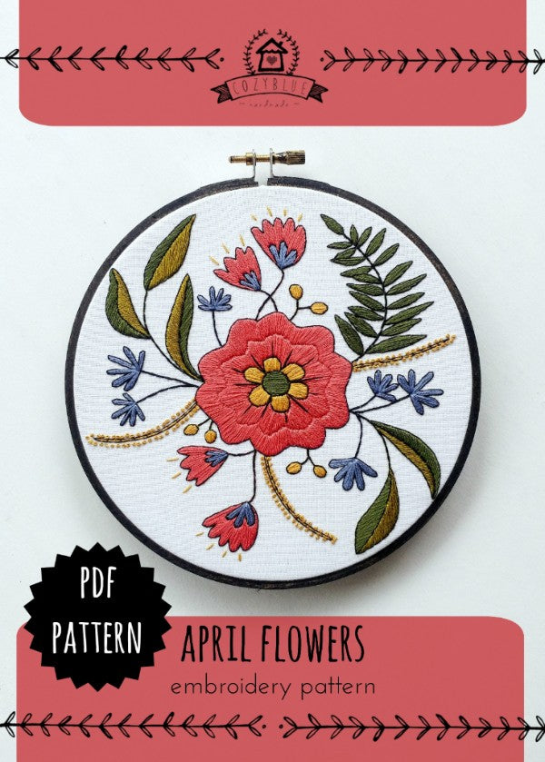 new in the shop :: "april flowers" pdf pattern