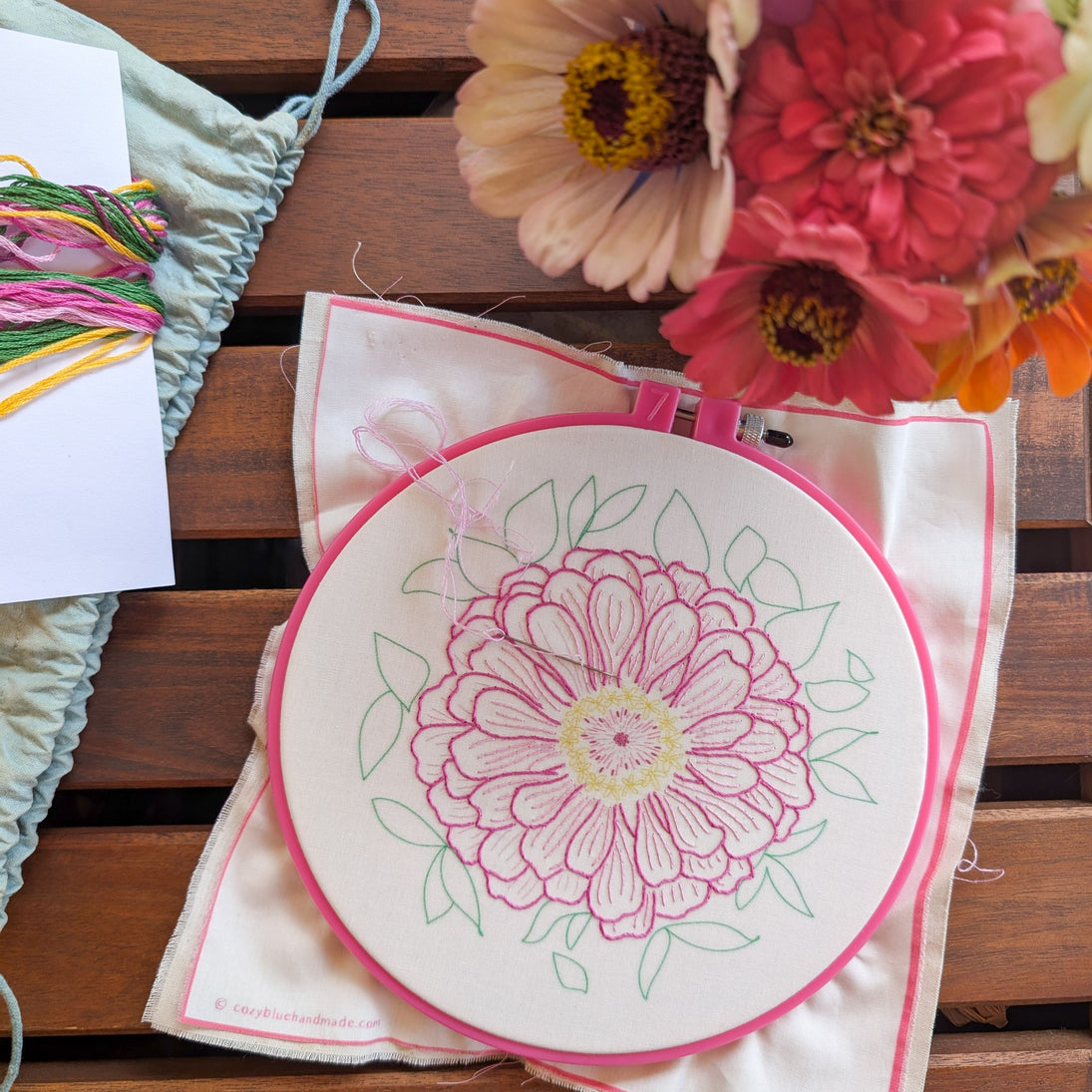 stitch club :: 7/2025 :: zinnia